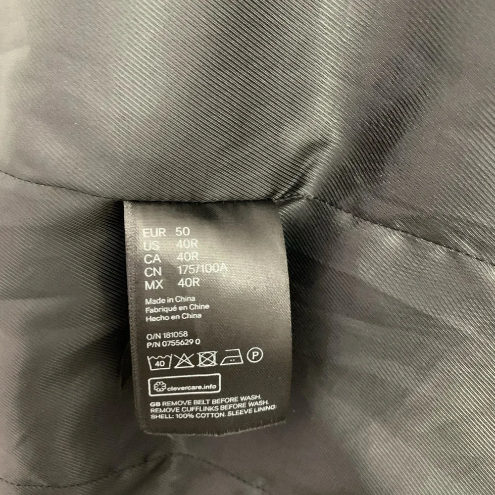 H&M Men’s Navy Trench Coat - Picture 6 of 6